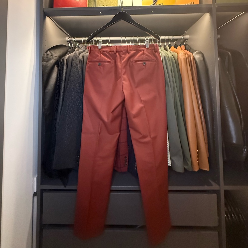 Men’s Topman Skinny Fit Burgundy Suit - Picture 7 of 8